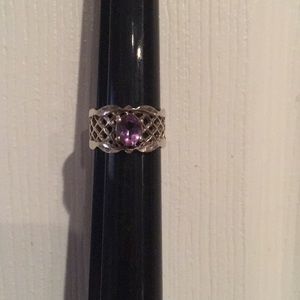 Amethyst Silver Ring.